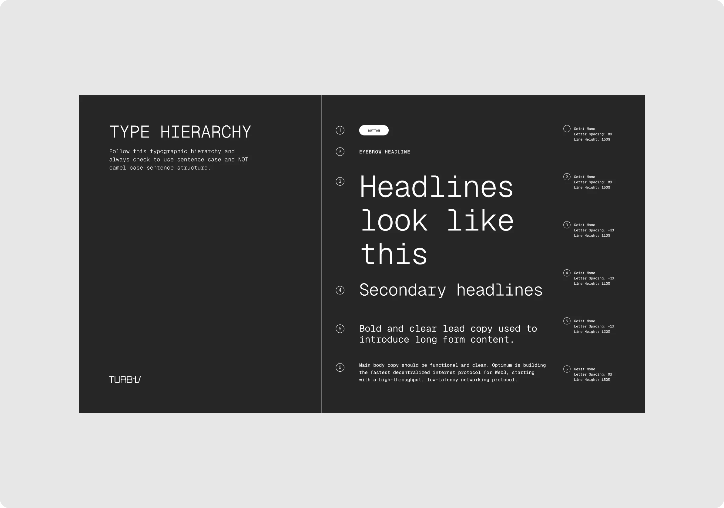 TURB-V Type Hierarchy Guidelines